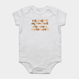 Educated motivated elevated melanated Baby Bodysuit